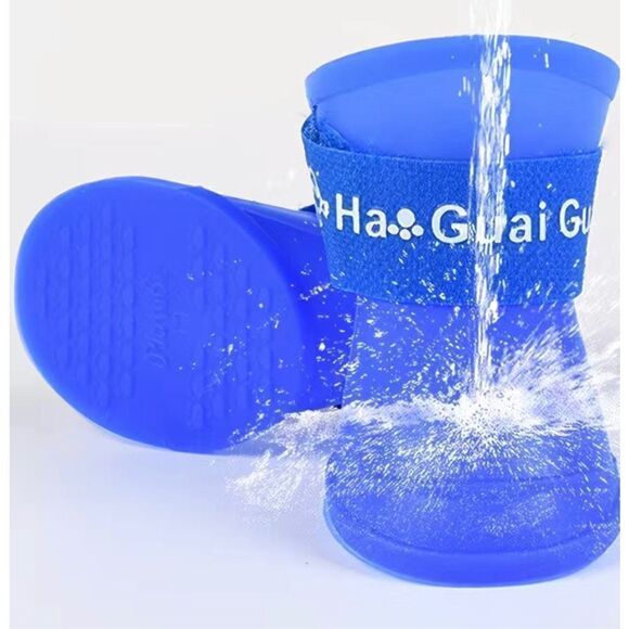Pet Rain Shoes For Dog & Cat, Waterproof Dog Rain Shoes Snow Boots, Anti-slip Pe - Picture 2 of 5